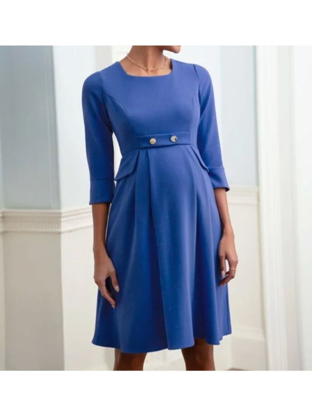 Seraphine Royal Blue Tailored Maternity Dress Size US 2